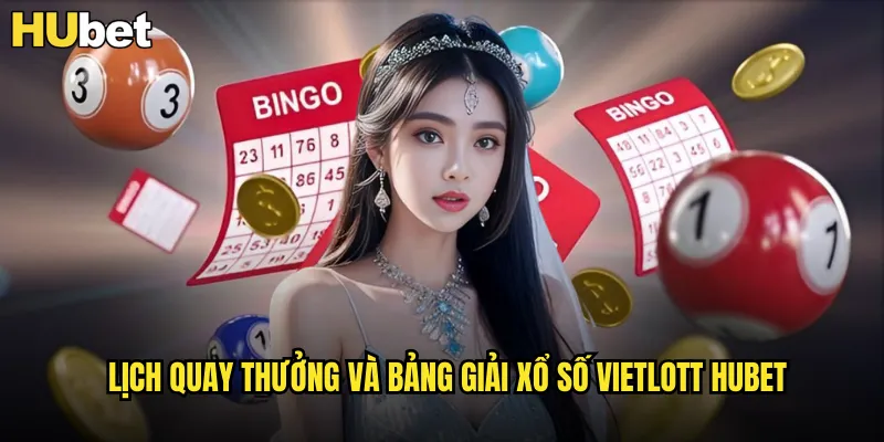 Lịch quay thưởng và bảng giải xổ số vietlott HUBET